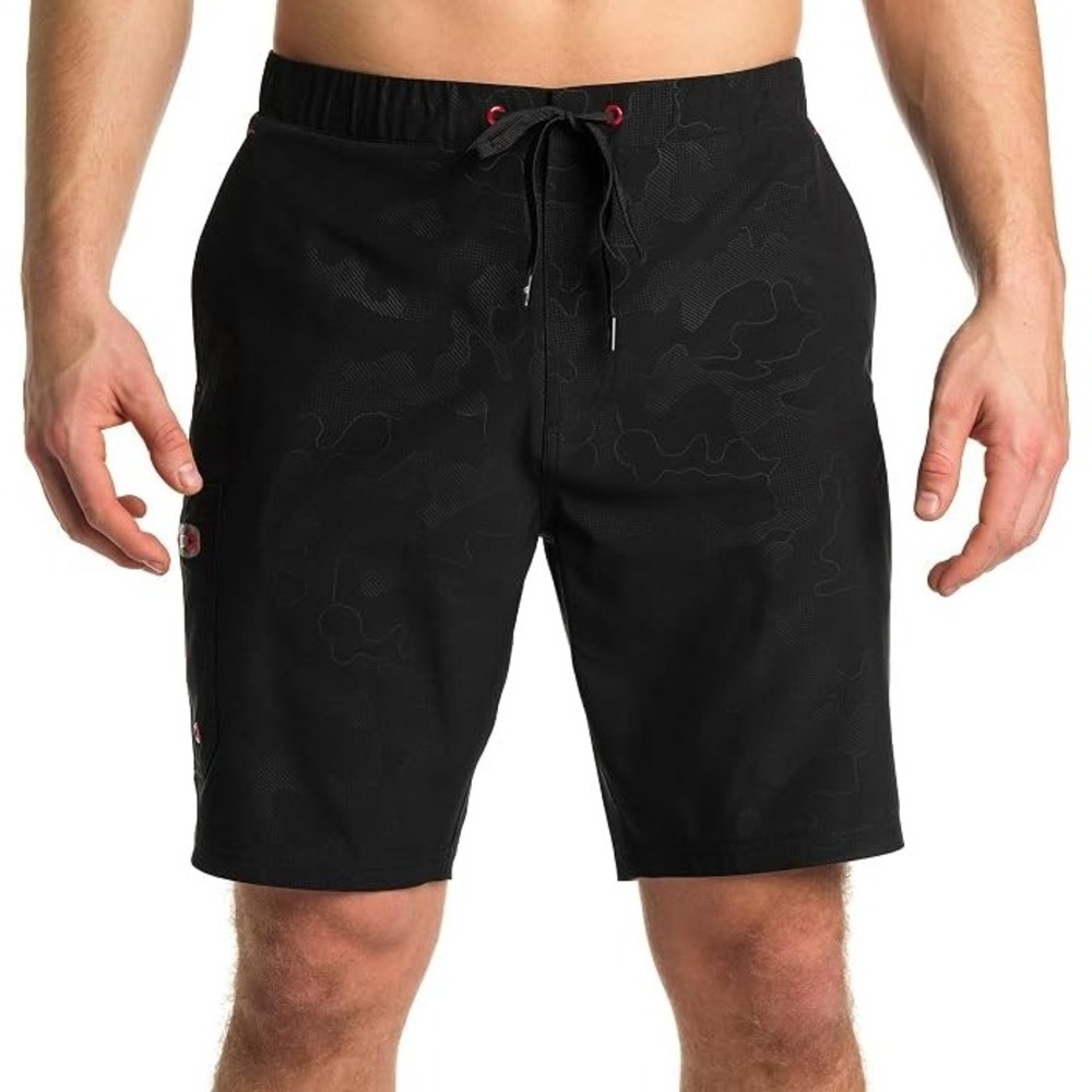 ZeroXposur Mens Swim Trunks Size M Black Nova Camo UPF 50+ Sun Protection